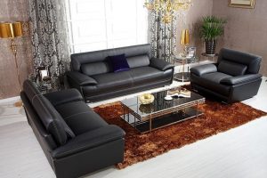 bàn ghế sofa da